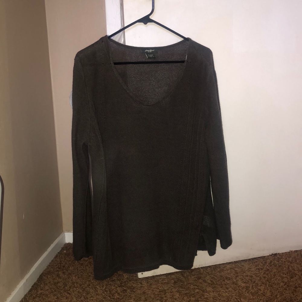 brown sweater